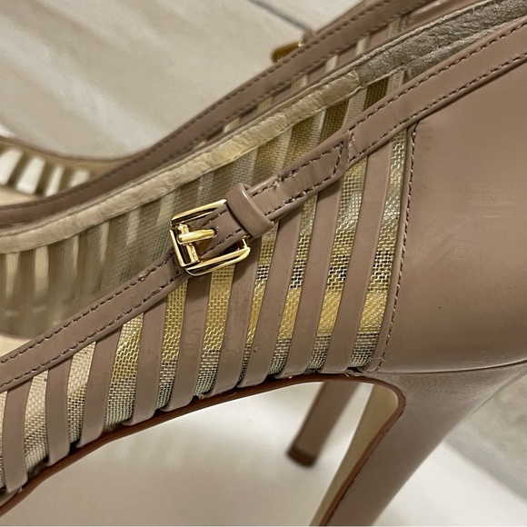 Michael Kors Molly Platform Stiletto Peep Open Toe High Heels 9 - Picture 8 of 10